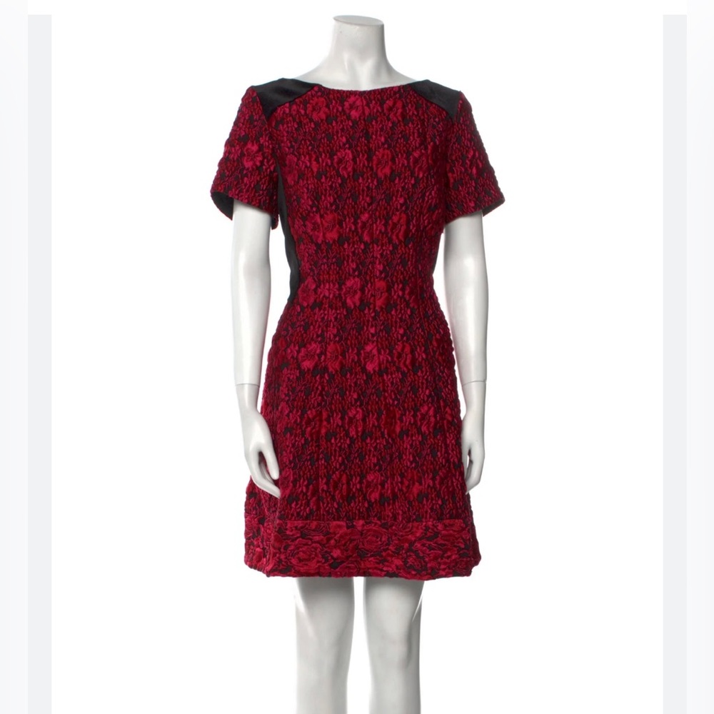 Teri Jon red and black floral dress size 10